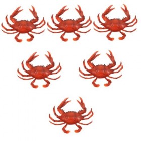 Toyvian 6 Pièces Ornements De Simulation Crabe Peluches Marines Animal De La Vie Marine Simulé Jouet De Créatures Marines Jou