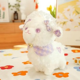 GagaLu Mignon Agneau Peluche Jouet Dentelle Noeud Princesse Mouton poupée Adolescent Doux Cadeau d’Anniversaire Enfants décor