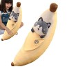 TAYSTE Oreiller en Peluche Banane | Mignon 21,6 Pouces Dog Face Design Animal Banana Plushies - Banane animales Mignonnes, Or