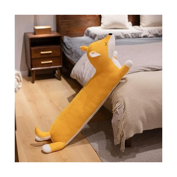 EacTEL Dessin Animé Teckel Chien en Peluche Mignon Réaliste Husky Peluche Renard en Peluche Animal Oreiller De Couchage Petit