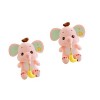 Toyvian 2 Pièces Bébé Éléphant en Peluche Oreiller Animaux Décoration De Fête Déléphant Gros Cadeaux en Peluche Animaux en P