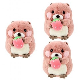 ABOOFAN 3 Pièces Poupée Marmotte Peluche Marmotte Chapeau De Marmotte Peluche Hamster Marmotte Animal en Peluche Mignon Peluc