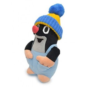 Peluche Animal en Peluche 28 cm Original La Petite Taupe avec Bleu Bonnet à Pompon Debout Jouet Peluche pour Bébés Garçons Fi