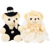 ibasenice 8 Pièces Poupée Ours De Mariage Animaux en Peluche pour Les Enfants Figure De Poupée Jouets De Voiture pour Enfants