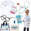 Born Toys Doctor Kit for Kids - Complete Kids Doctor Kit Includes Kids Doctor Coat, Real Stethoscope, Toy Phone, Eyeglasses, 