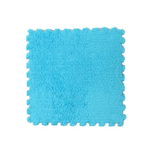 Tapis De Sol Carré en Mousse Puzzle en Peluche, Carreaux De Tapis épais à Emboîtement pour Salle De Jeux, Tapis De Jeu Moelle