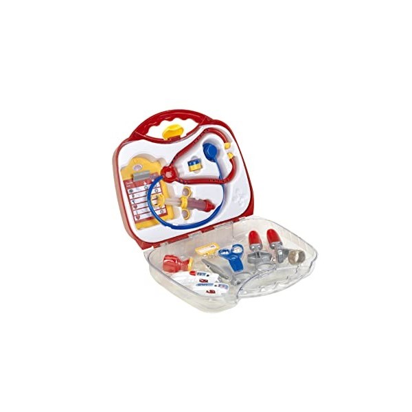 Theo Klein 4322 Mallette docteur Nr. 1 I Mallette robuste avec de nombreux accessoires I Cardiofréquencemètre et thermomètre 