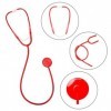 NAUZE Stéthoscope rouge pour femme - Accessoire de déguisement pour fête dHalloween