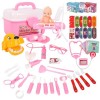 Malette Docteur Enfant, 63 Pièces Kit de Médecin Kit Docteur Enfant Jouets du Docteur Imitation Jouets Déguisement de Docteur