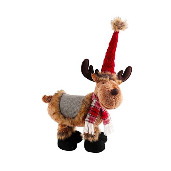 Rianpesn 3 Pcs poupée en Peluche Elk | Jouet créatif poupée Animale Noël avec Jambes rétractables,poupée Animal créatif pour 