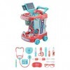 Doctor Cart Set de jouets pour enfants, jeu de pretend médical avec stéthoscope, seringues, thermomètre, contrôle du son réal