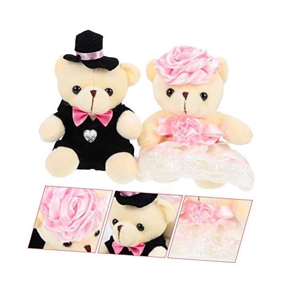 ibasenice 10 Pièces Poupée Ours De Mariage Dessin Animé Ours Jouets Ours en Peluche Pelucheux Décorations De Chambre danimau