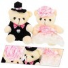 ibasenice 10 Pièces Poupée Ours De Mariage Dessin Animé Ours Jouets Ours en Peluche Pelucheux Décorations De Chambre danimau