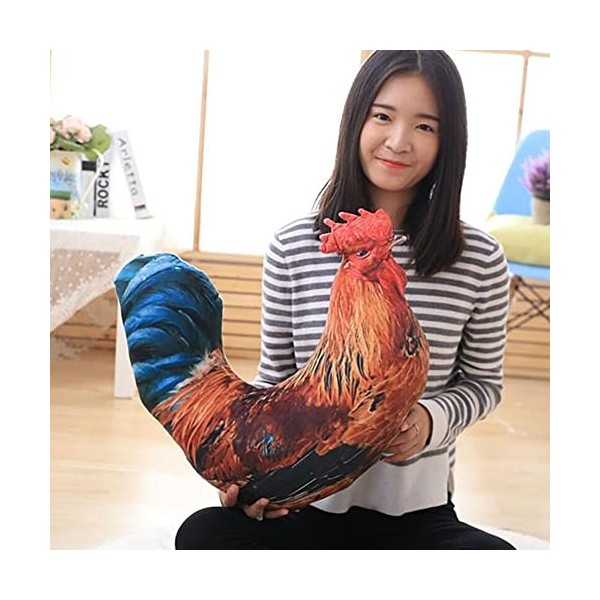 Ermano Peluche 45 cm Simulation Old Chicken Doll Pillow Cock Filled Fur Toy Birthday