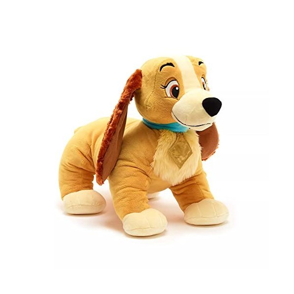 Disney Store Official Lady Grand jouet en peluche douce pour femme et clochon, 50 cm de long, chiot en peluche avec oreilles 