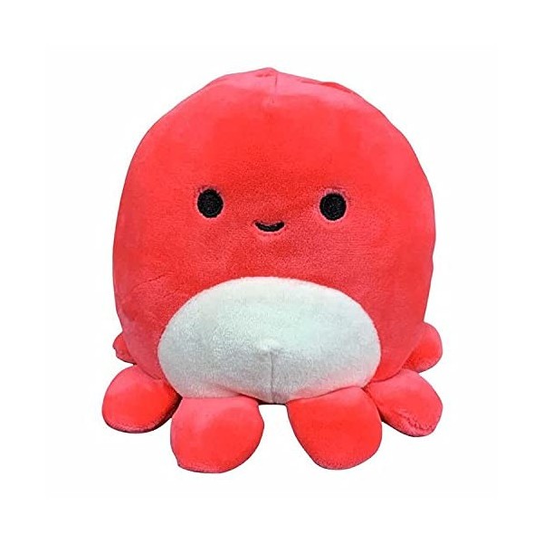 Squishmallow Kellytoy Officiel de collection Sea Life Squad Animaux mous Poissons de locéan Veronica Pieuvre rouge, 20,3 cm