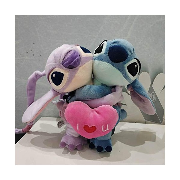 Bamzok Lot de 2 jouets en peluche en forme dange avec inscription « Stitch »