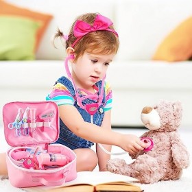 deAO Jouet Docteur,Malette Docteur Enfant,Kit Docteur Enfant,Jeu dImitation Enfant,Montessori Jouet Enfant 3 4 5 Ans