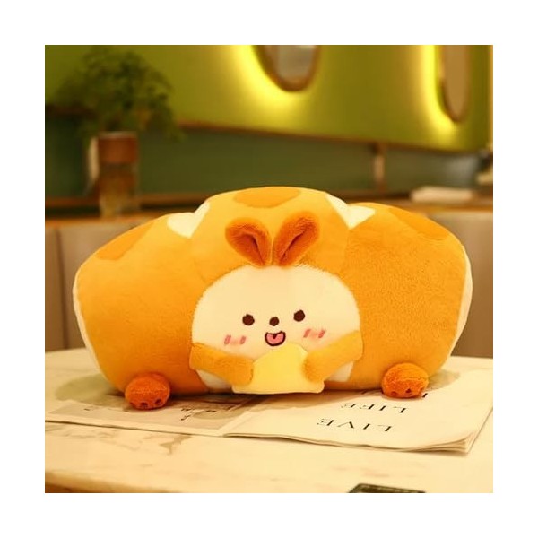 LfrAnk Kawaii Pain en Peluche Oreiller Mignon Toast Peluche poupée Peluche Tapis Alimentaire Jouet créatif lit décoration Cad