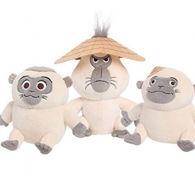 Ksydhwd Peluche 14-19 cm Lot de 3 Kawaii Raya And The Last Dragon Toys Dyan Pan Uka Doux en peluche Singe Poupée Animaux