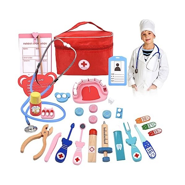 Malette Docteur Enfant Avec stéthoscope Kit du Docteur Médicale