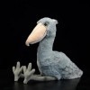 LEUYA Boucles doreilles 32cm Hauteur Shoebill Oiseau Peluche Jouet tête de Baleine réaliste Cigogne Peluche Animal poupée Jo