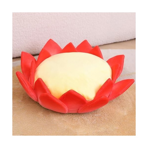 LfrAnk Couleur Lotus Peluche Oreiller Remplissage Plante Tapis Jouet Lotus en Forme de Tapis de Sol décoration d’intérieur 80