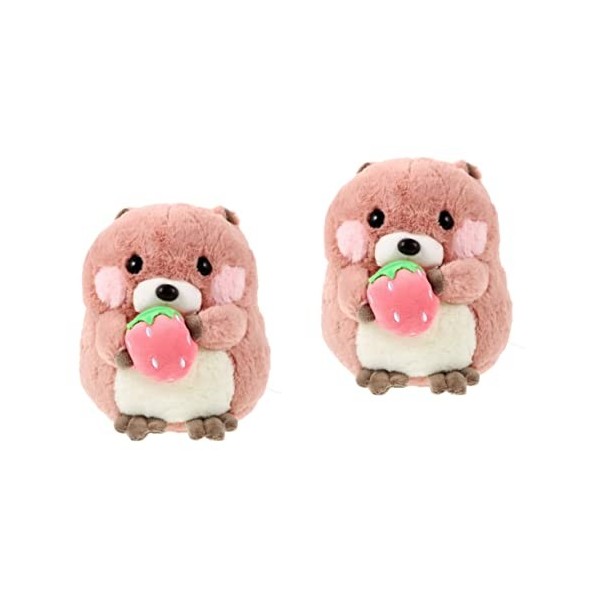 Toyvian 3 Pièces Poupée Marmotte Oreiller Câlin Kawaii Adorable Peluche Marmotte Poupée en Peluche Animaux Petits Animaux en 