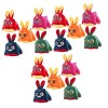 Gadpiparty 10 Pièces Lapin en Peluche Lapin du Nouvel an Chinois Poupée Lapin Mascotte en Peluche Poupée Lapin du Zodiaque Ch