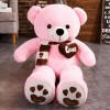 NOpinz Ours en Peluche Jouet en Peluche Animal Peluche Écharpe Ours Jouet Coussin Poupée Fille Enfants Cadeaux Mignons 100cm 