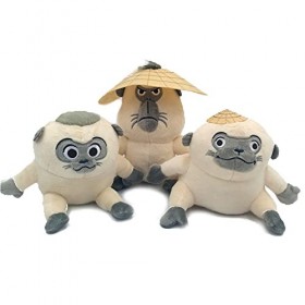 ZHQIC 3Ps 15 cm Cartoon Dragon Peluche Poupée Jouets de film Raya et le dernier dragon Peluche pour garçon fille anniversaire