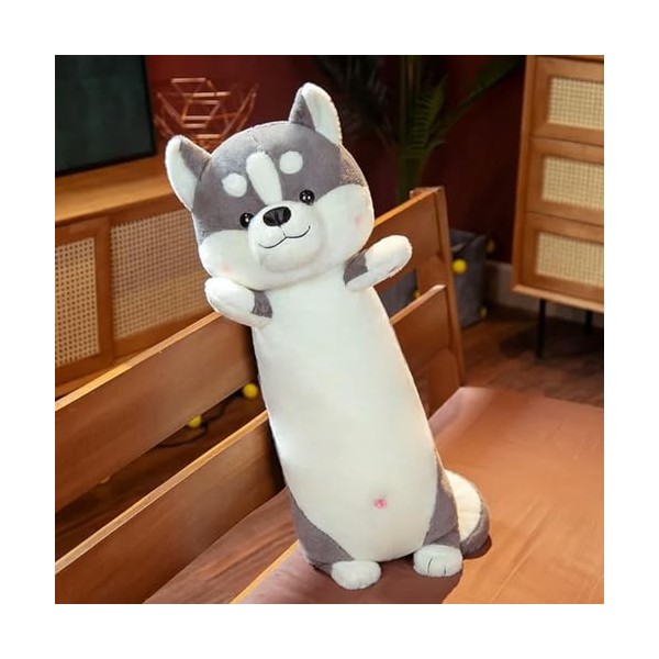 SaruEL Mignon Animal Poupée Peluche Oreiller Cadeau D’Anniversaire Poupée Enfants Fille Mignon Shiba Inu Husky Peluche Jouet 