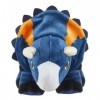 Dinosaure Nasutoceratops en peluche inspiré de Jurassic World Dominion ~ Fait un son rugissant de dinosaure ~ Bleu et orange 