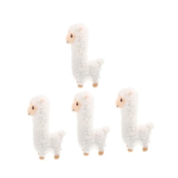 ABOOFAN 4 Pièces Alpaga en Peluche Cochon en Peluche Mignon Animaux en Peluche Animal en Peluche Long Drôle Animal en Peluche