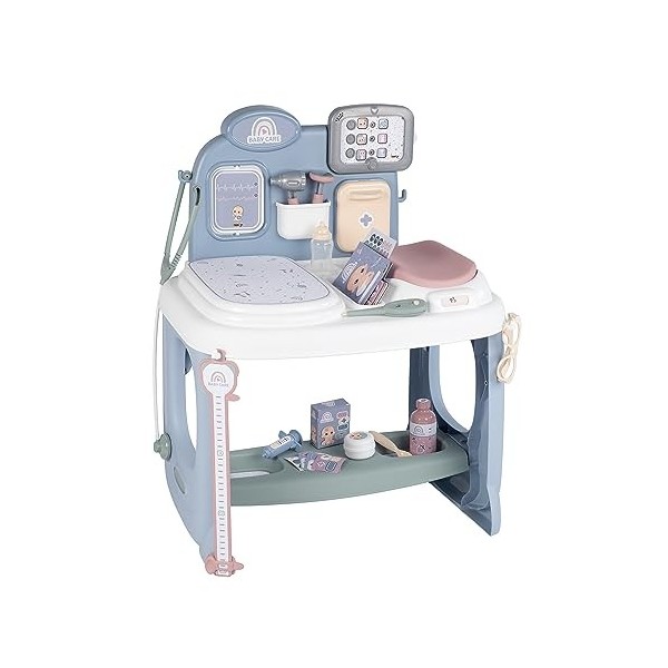 Smoby - Baby Care - Centre de Soins - Pour Poupons et Poupées - Tablette Electronique - 24 Accessoires Docteur - 240305