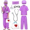Tacobear Déguisement Docteur Enfant avec Véritable Stéthoscope, Chirurgien Costume, Lunettes, Trousse De Médecin, Kit Docteur