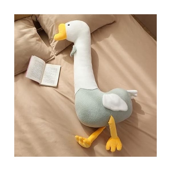 DACASO Nœud Papillon géant Poupée d’oie Blanche Canard Peluche Jouet Oreiller Doux Coton Coussin Animal Rempli pour Enfant An