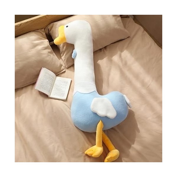 DACASO Nœud Papillon géant Poupée d’oie Blanche Canard Peluche Jouet Oreiller Doux Coton Coussin Animal Rempli pour Enfant An