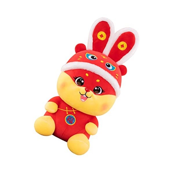 Gadpiparty 4 Pièces Mascotte De Lannée du Lapin Jouet De Mascotte De Lapin Jouets en Peluche Mini-Animaux Année De La Poupée