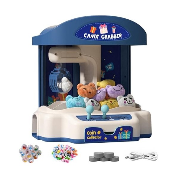 Claw Machine Arcade Game, Candy Grabber Machine For Kids with Lights Sound, Pinwheel Claw Machine Toys, Prix Sweet Dispenser 