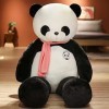 LEIhhdy 80cm-100cm 1PC Joli Panda avec écharpe en Peluche Oreiller Géant Animal Trésor Panda en Peluche Jouets en Peluche Pou
