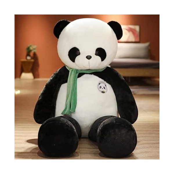 LEIhhdy 80cm-100cm 1PC Joli Panda avec Écharpe en Peluche Oreiller Géant Animal Trésor Panda en Peluche Jouets en Peluche Dou