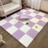 Tapis De Sol en Mousse Puzzle en Peluche Douce, Dalles De Moquette Imbriquées, Tapis De Zone, Tapis De Jeu 12 Pièces pour Sal