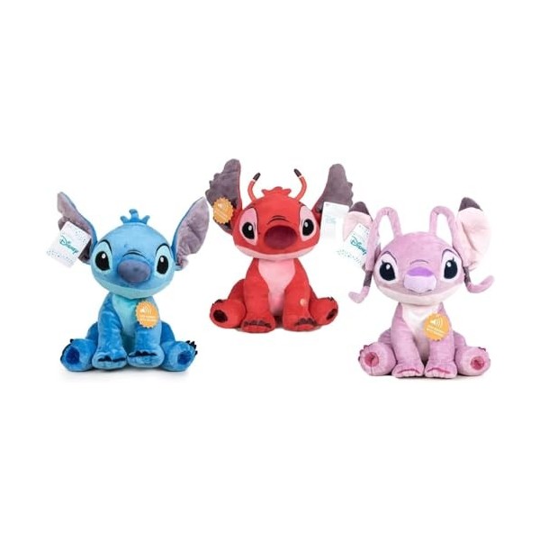 Disney Lilo & Stitch Lot de 3 peluches Angel Leroy 20 cm sous licence originale