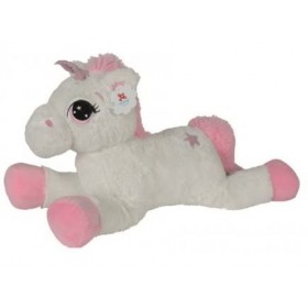 Grande Peluche Licorne Rose et Blanche 80 cm - Licorne geante Douce caline - Set Peluche Fille + Carte Tigre