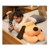 DHESSO 110 cm-120 cm géant couché Chien en Peluche Amovible et Lavable Fille Oreiller Mignon Gros Chien poupée Enfants bébé e