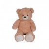 Grosse Peluche Ours geant XXL 110 cm Beige - Nounours Grand Doudou Bear Doux 1m10 - Cadeau Enfant - Set Jouet + Carte Animal