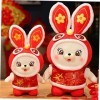 ABOOFAN 4Pcs Année du Lapin Mascotte Lapin en Peluche Lapin Animal en Peluche Peluche Lapin en Peluche Poupée 2023 Lapin Anné