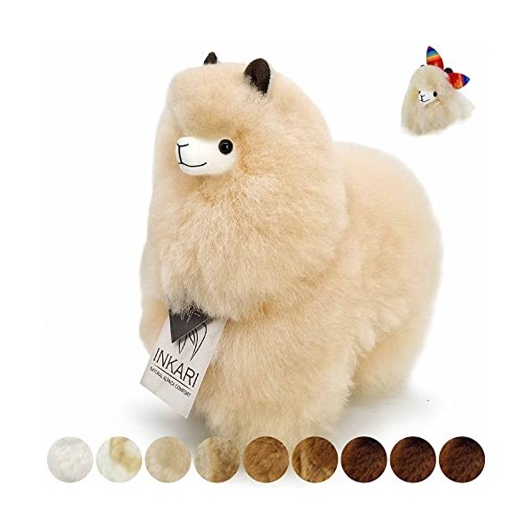 Inkari alpaga Peluche en véritable Laine dalpaga I Barista Collection I Douce Peluche alpaga Cadeau Femme & Cadeau Fille I P