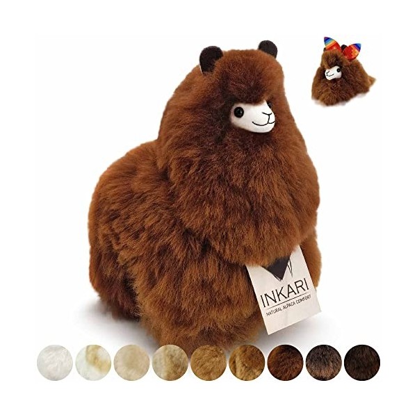 Inkari alpaga Peluche en véritable Laine dalpaga I Barista Collection I Douce Peluche alpaga Cadeau Femme & Cadeau Fille I P